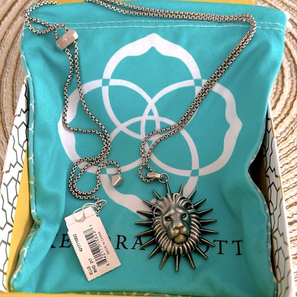 Kendra Scott Jewelry - Kendra Scott  Silver Lion Long Strand Slider Necklace NWT